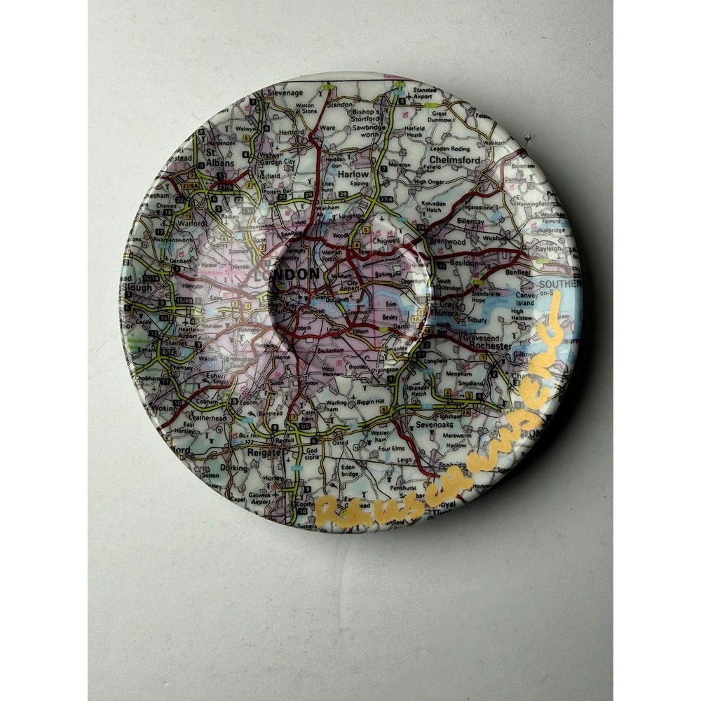 Mitterteich Bavaria London Map Saucer Vintage German Porcelain Cartography Plate